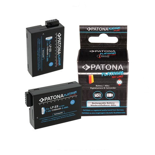 Batteria platinum per canon - 2x,